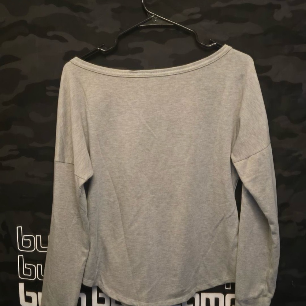 Burn Women's Light Gray Sweatshirt - Picture 2 of 3